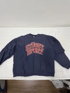 STÜSSY スポーツロゴ トレーナー ネイビー
