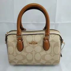 未使用COACH ミニ ローアン サッチェル ブロックドハンドバッグCR244