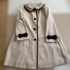 Anatelier ロングコート ベージュ リボンのサムネイル
