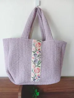 ヌビバッグ インド刺繍 ハンドバッグ 大人可愛い 韓国風 ハンドメイド（A637のサムネイル