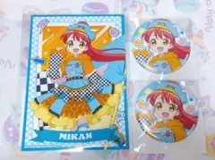 プリパラ キャラ福くじ ホログラム缶バッジ みかん×2 プリパラ10周年 第二弾