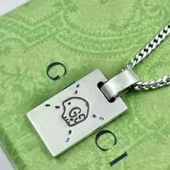 GUCCI グッチ GG スカル ドクロ ゴースト ネックレス シルバー925 美品✨ GUCCI グッチ ネックレス ドクロ ゴースト スター GG シルバー