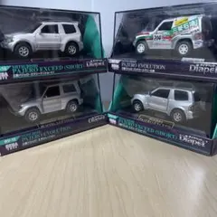 未開封 セガトイズ ダイヤペット 三菱パジェロ 1/43ミニカー 4台セットのサムネイル