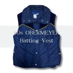 80s OBERMEYER 中綿ベスト ネイビー コーデュロイ切替のサムネイル
