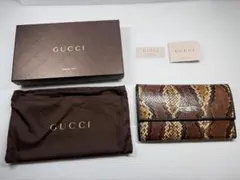 グッチ GUCCI 長財布 二つ折り パイソン マーモント 二つ折り 蛇