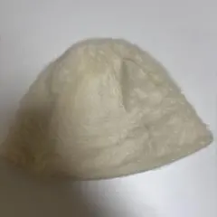 アイボリー ファー風 バケットハット