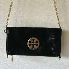Tory Burch ブラックレザーショルダーバッグ