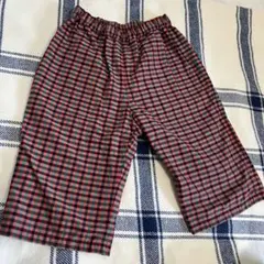ファミリア　現行品　ハーフパンツ チェック柄 リバーシブル