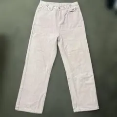 SHEIN 薄いピンク ワイドレッグデニムパンツ