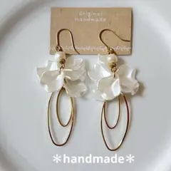 No.67 天然石　淡水パール　サージカルステンレスフックピアス