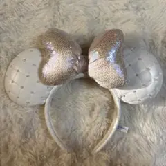 ミニー カチューシャ キルティング 白 ディズニー ホワイト