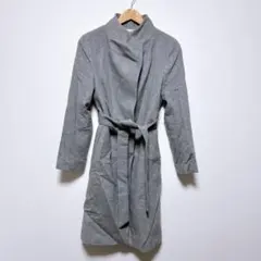 【美品】UNTITLED アンタイトル（2）ロングコート ベルト 比翼 グレー