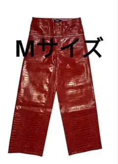 goar.archive 赤 クロコ レザーパンツ 新品未使用 Mサイズ - メルカリ