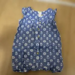 H&M オーガニックコットン 花柄ロンパース 6M