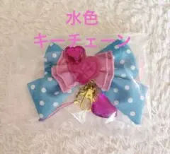 ミニーのファンダーランド パルパルーザ リボン キーチェーン 水色