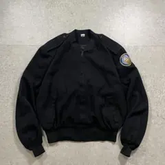 80sUS NAVY 米軍実物ミリタリーブルゾン ジャケット ブラック短丈古着