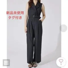 新品　rienda リエンダ　テーラードデザインノースリーブロンパース ブラックのサムネイル