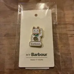 Barbour 招き猫 ピンバッジ