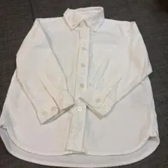 無印　キッズ 長袖シャツ ホワイト 110cm