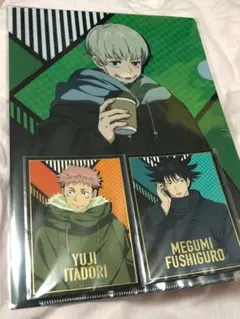 呪術廻戦 呪術 狗巻棘 伏黒恵 虎杖 クリアファイル ステッカー ショッピング