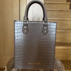 Maison de FLEUR ブラウン ハンドバッグ クロコダイルのサムネイル
