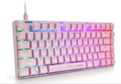 e元素ゲーミングキーボード81キー　メカニカル　ホットスワップ　赤軸