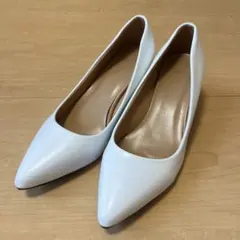 ブライダルシューズ　ホワイト ポインテッドトゥ パンプス　ヒール5.5cmのサムネイル