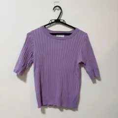 【値下げ中】【ロペピクニック】パープル 半袖ニット サイズ38
