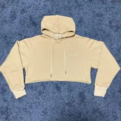 TENN フード付きクロップドスウェット ベージュAMATERAS Mサイズ