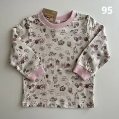 新品(95) 薄手 トレーナー 綿100% アンパンマン コキンちゃん ピンク