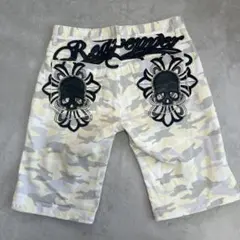 レッドペッパーRED PEPPER 迷彩柄 スカル刺繍 ショートパンツ
