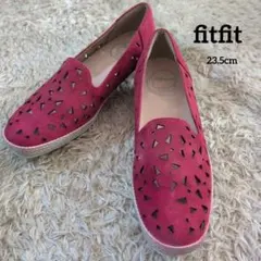 fitfit フィットフィット カットワークローファー ピンク 23.5cmのサムネイル