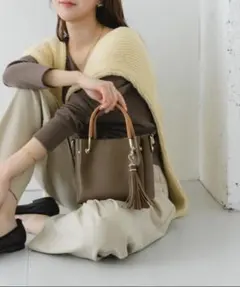 【新品タグ付き】　ロデスコ　2wayトートバック プチサイズ　タッセル付き