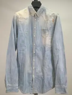 DSQUARED2 ディースクエアード 13SSビンテージ加工デニムシャツ44