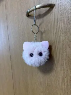 可愛い猫のもふもふキーホルダー