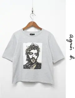 E551/ agnes b. 半袖Tシャツ クルーネック プリント 2 グレー