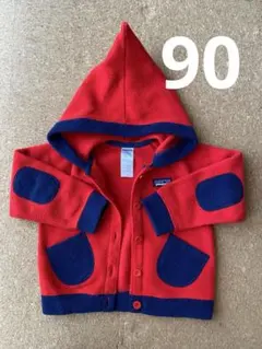 patagonia フリースジャケット 2T 赤/紺