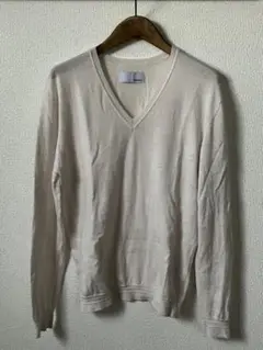 ★美品★Ebonyivory アイボリー Vネック 長袖ニット