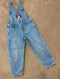 baby GAP　ミニーマウス刺繍デニムオーバーオール 95cm