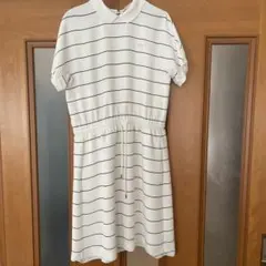 ワンピース　白　ラコステ　レディース