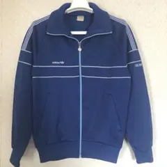美品！60-70’s adidas トラックジャケット 刺繍ロゴ デサントのサムネイル