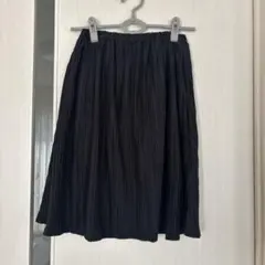 キャサリンコテージ　黒のプリーツスカート ウエストゴム　キュロットパンツ付き
