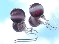 リンク様 ヨーヨーピアス 浅葱色玉 風鈴ピアス 蓄光白桃色大玉 小花総 