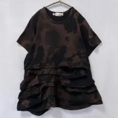 コムデギャルソン/ムラ染め加工/アシンメトリー/フリル半袖カットソー/Tシャツのサムネイル