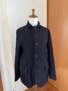 美品 VETRA へちま襟 ショールカラー ウール ジャケット ネイビー 38