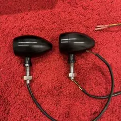 バイク用 バレット型 ウインカー 左右セット ブラックのサムネイル