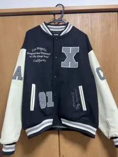 XLARGE スタジャン L 黒/クリーム