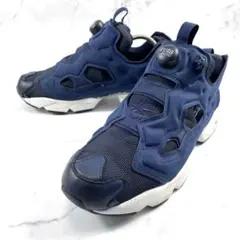 【美品】 リーボック クラシック ポンプフューリー カレッジ ネイビー 26.5