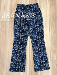 JEANASIS 花柄ジャガードフレアパンツ Mサイズ