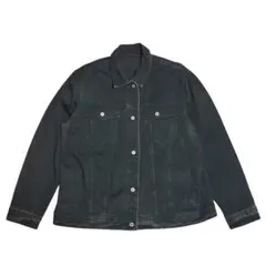 デニムジャケット　Gジャン　ブラック　オーバーサイズ　ヴィンテージ加工